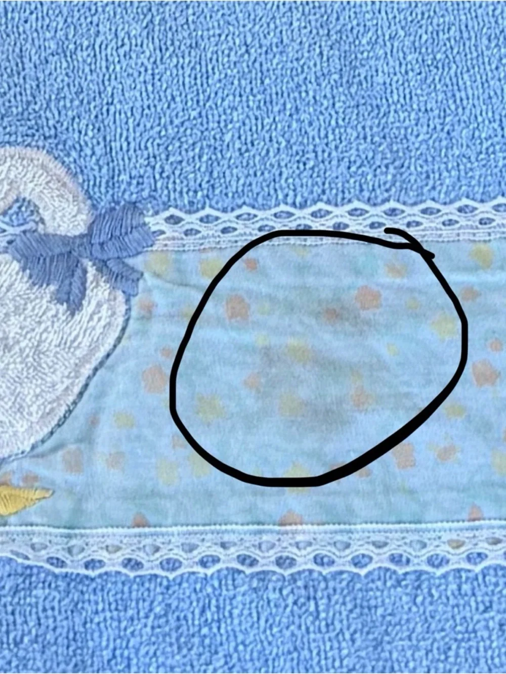 VTG Country Goose 3-Piece Bath Towel Set Blue Farmhouse Cottage RA Briggs FLAW - Picture 14 of 16